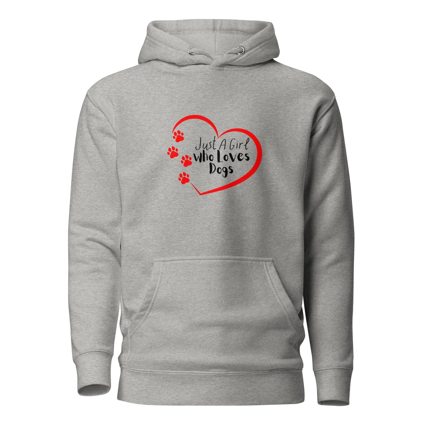 Just A Girl Who Loves Dogs Premium Cotton Hoodie | Pawfect Merch - Pawfect Merch