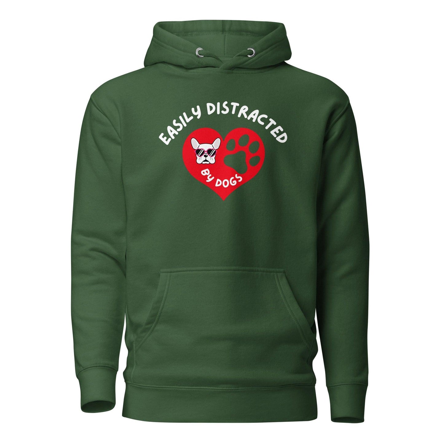 Easily Distracted By Dogs Premium Cotton Hoodie | Pawfect Merch - Pawfect Merch