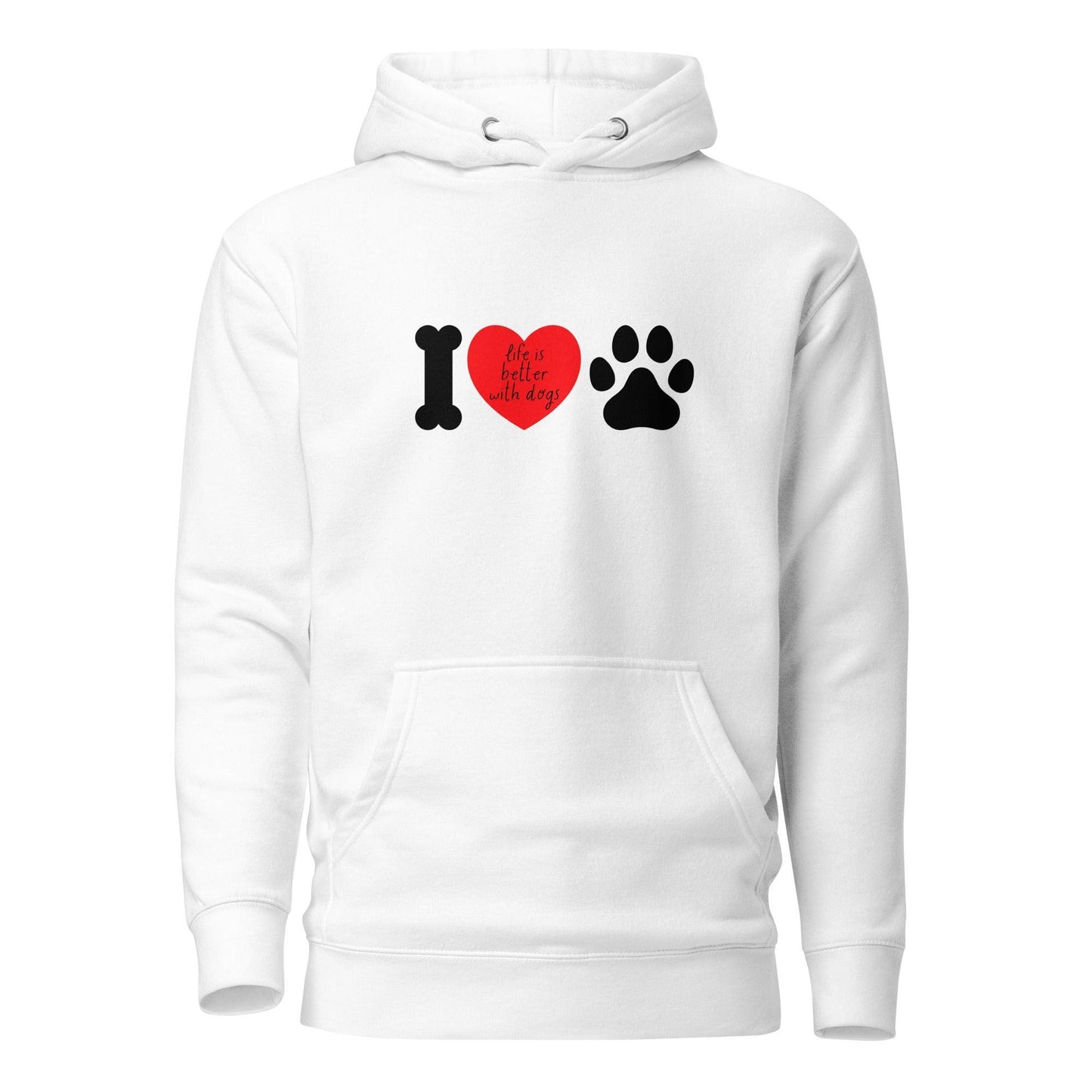 Life Is Better With Dogs Premium Cotton Hoodie | Pawfect Merch - Pawfect Merch