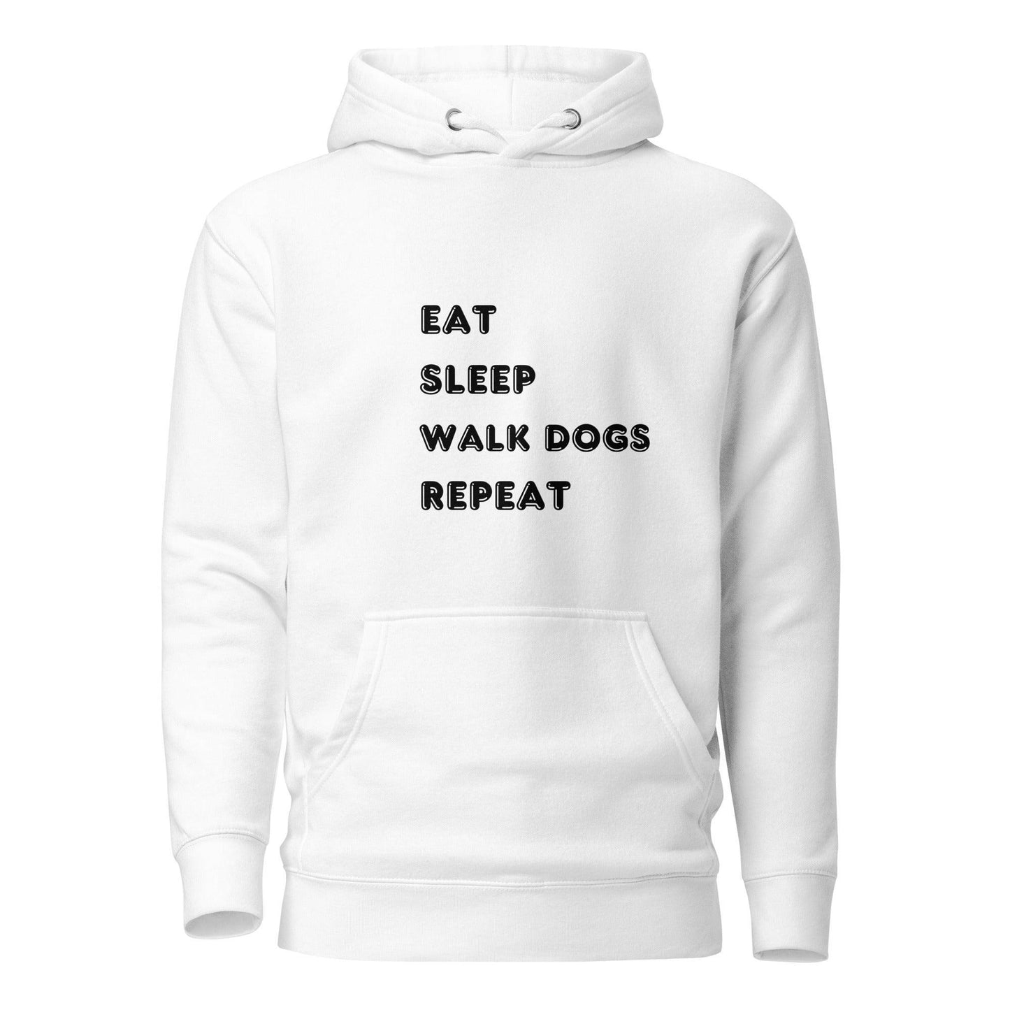 Dog Lover Premium Cotton Hoodie - Eat Sleep Walk Dogs Repeat | Pawfect Merch - Pawfect Merch