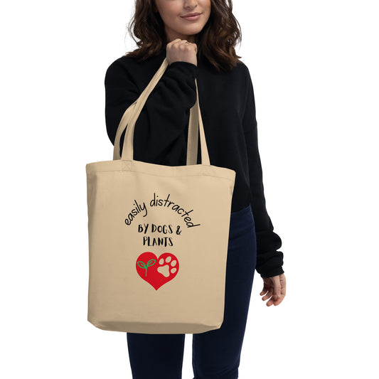 Organic Cotton Tote Bag - Dogs & Plants Lover Gift | Eco-Friendly | Pawfect Merch - Pawfect Merch