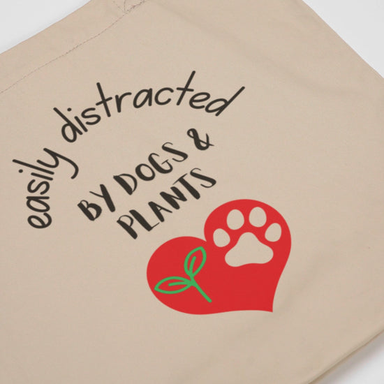 Organic Cotton Tote Bag - Dogs and Plants Lover Gift | Eco-Friendly | Pawfect Merch.