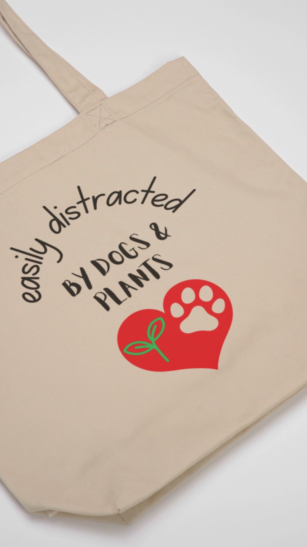 Organic Cotton Tote Bag - Dogs and Plants Lover Gift | Eco-Friendly | Pawfect Merch.