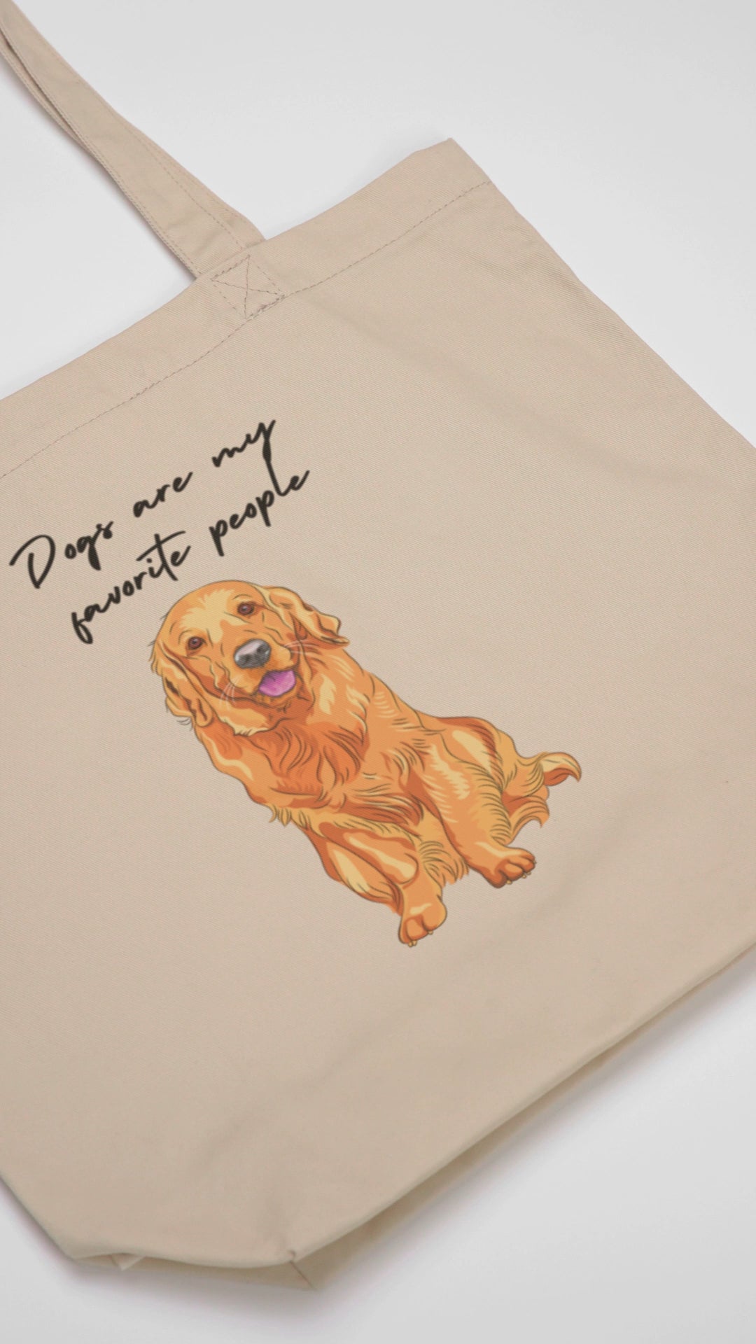 Organic Cotton Tote Bag - Dogs Are My Favorite People | Eco-Friendly Gift | Pawfect Merch.