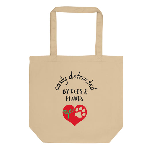 Organic Cotton Tote Bag - Dogs and Plants Lover Gift | Eco-Friendly | Pawfect Merch.