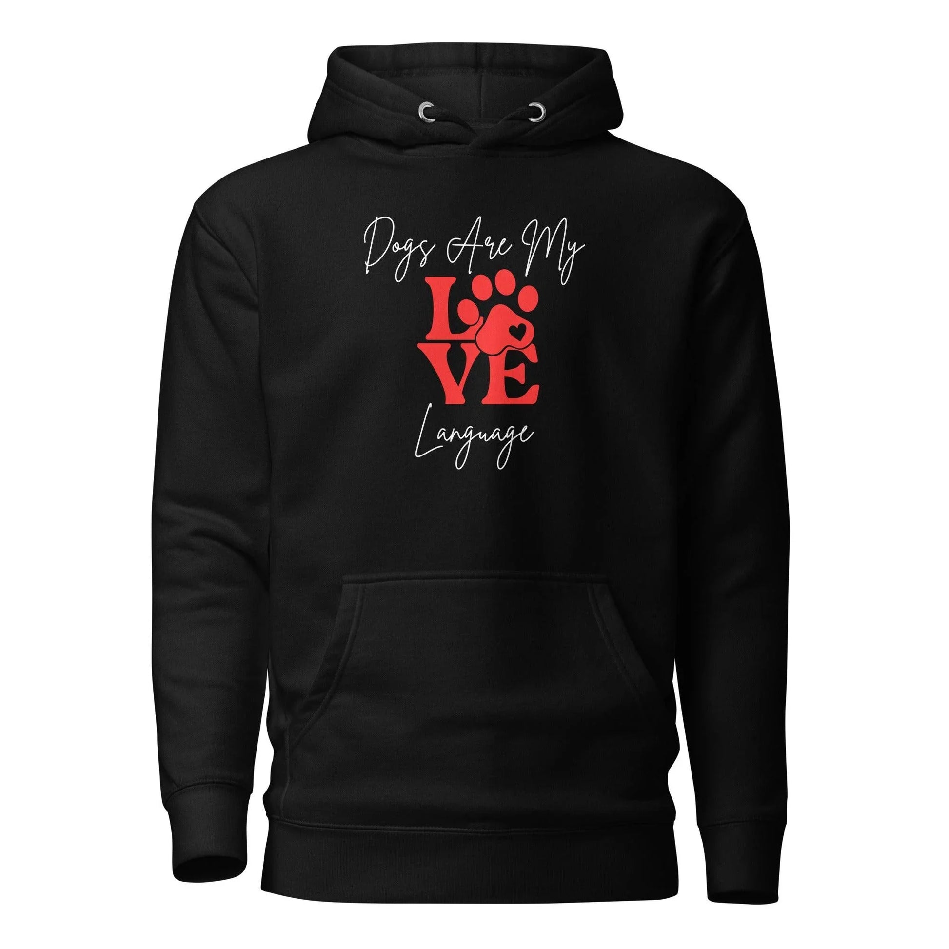 Dogs Are My Love Language Premium Cotton Hoodie | Pawfect Merch - Pawfect Merch