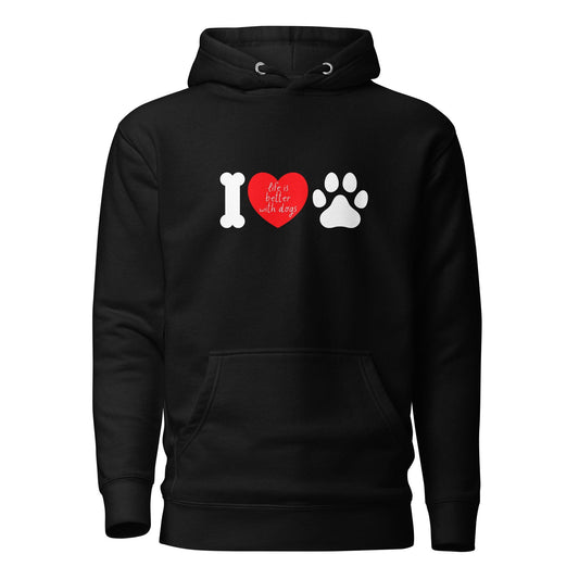 I Love Dogs Cotton Heritage M2580 Unisex Premium Hoodie - Pawfect Merch