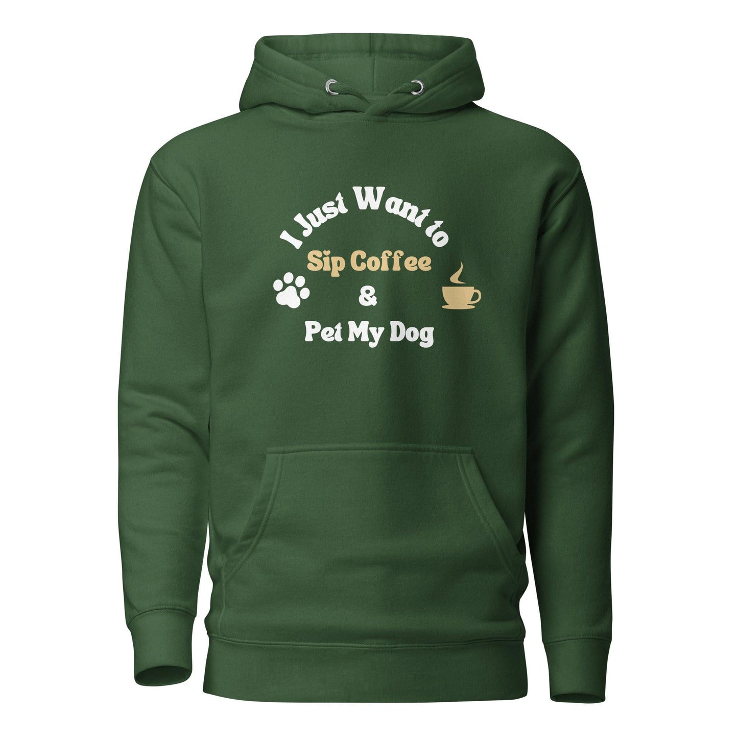 I Just Want To Sip Coffee & Pet My Dog Cotton Heritage M2580 Unisex Premium Hoodie - Pawfect Merch