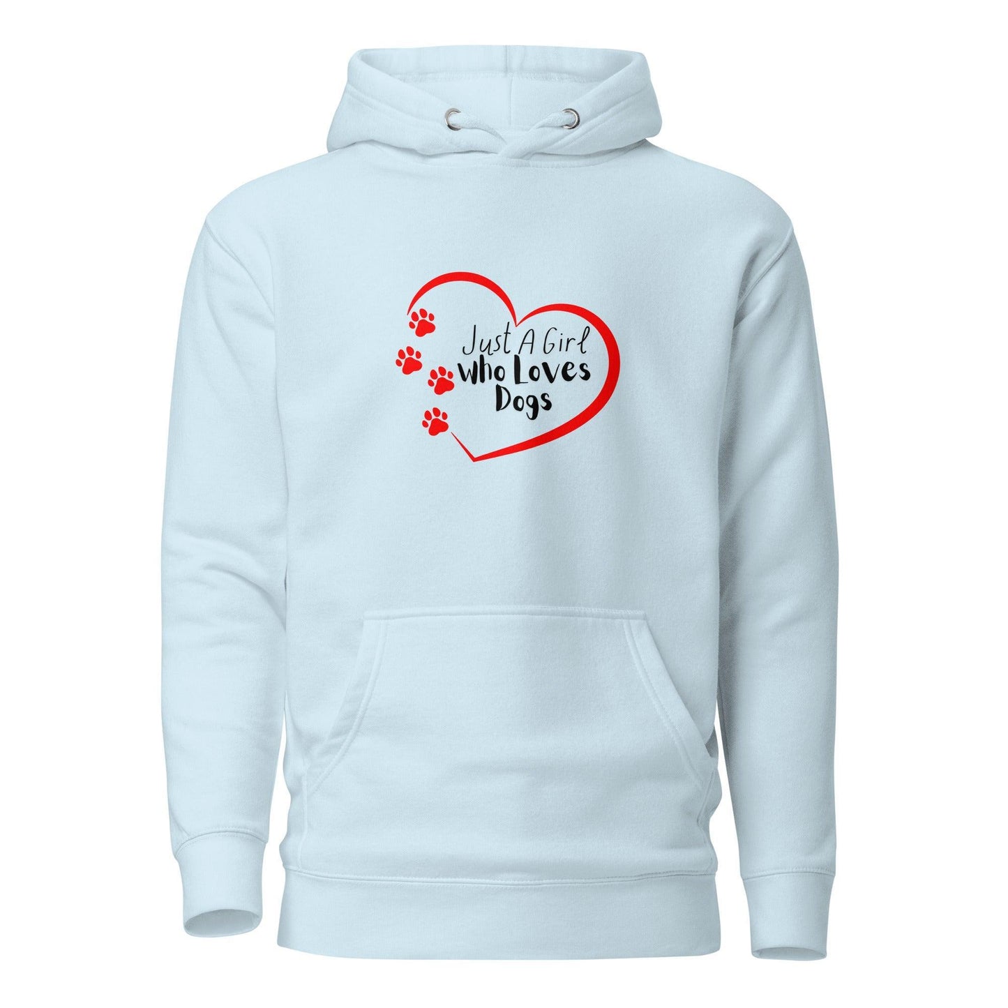 Just A Girl Who Loves Dogs Premium Cotton Hoodie | Pawfect Merch - Pawfect Merch