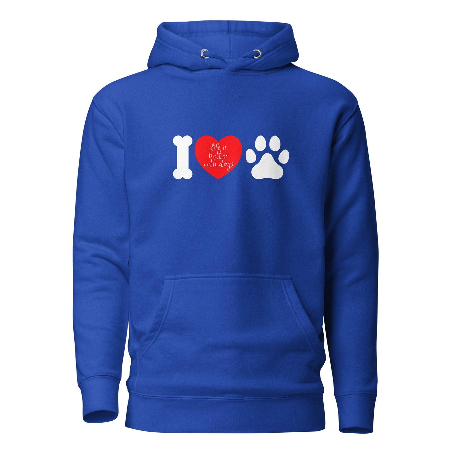 I Love Dogs Cotton Heritage M2580 Unisex Premium Hoodie - Pawfect Merch