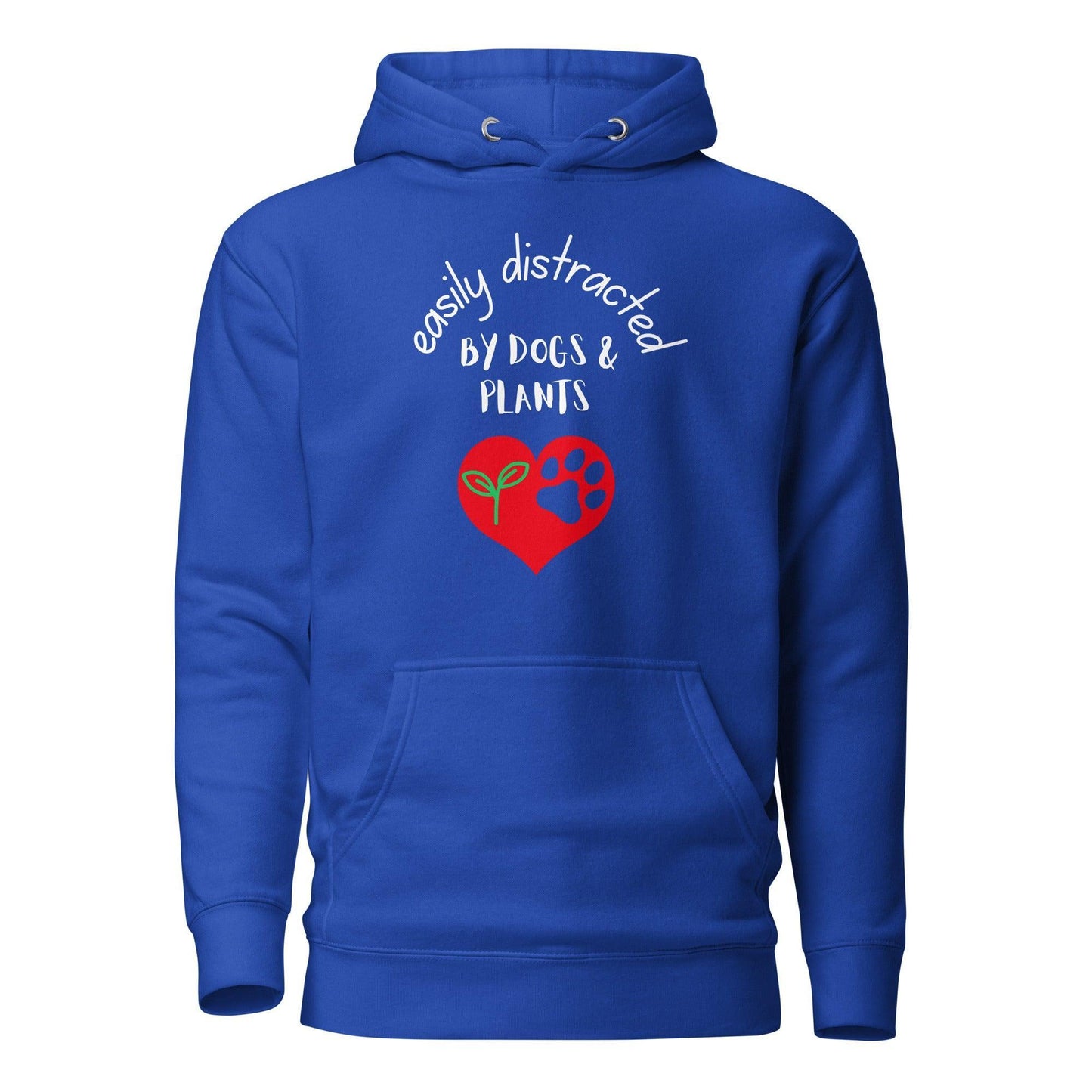 Dog And Plant Lover Premium Cotton Hoodie - Easily Distracted by Dogs and Plants | Pawfect Merch - Pawfect Merch