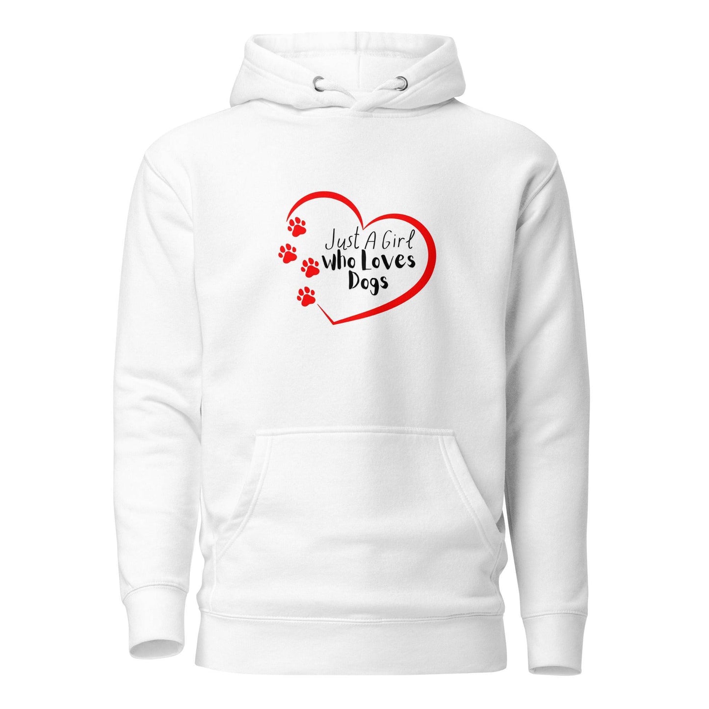 Just A Girl Who Loves Dogs Premium Cotton Hoodie | Pawfect Merch - Pawfect Merch