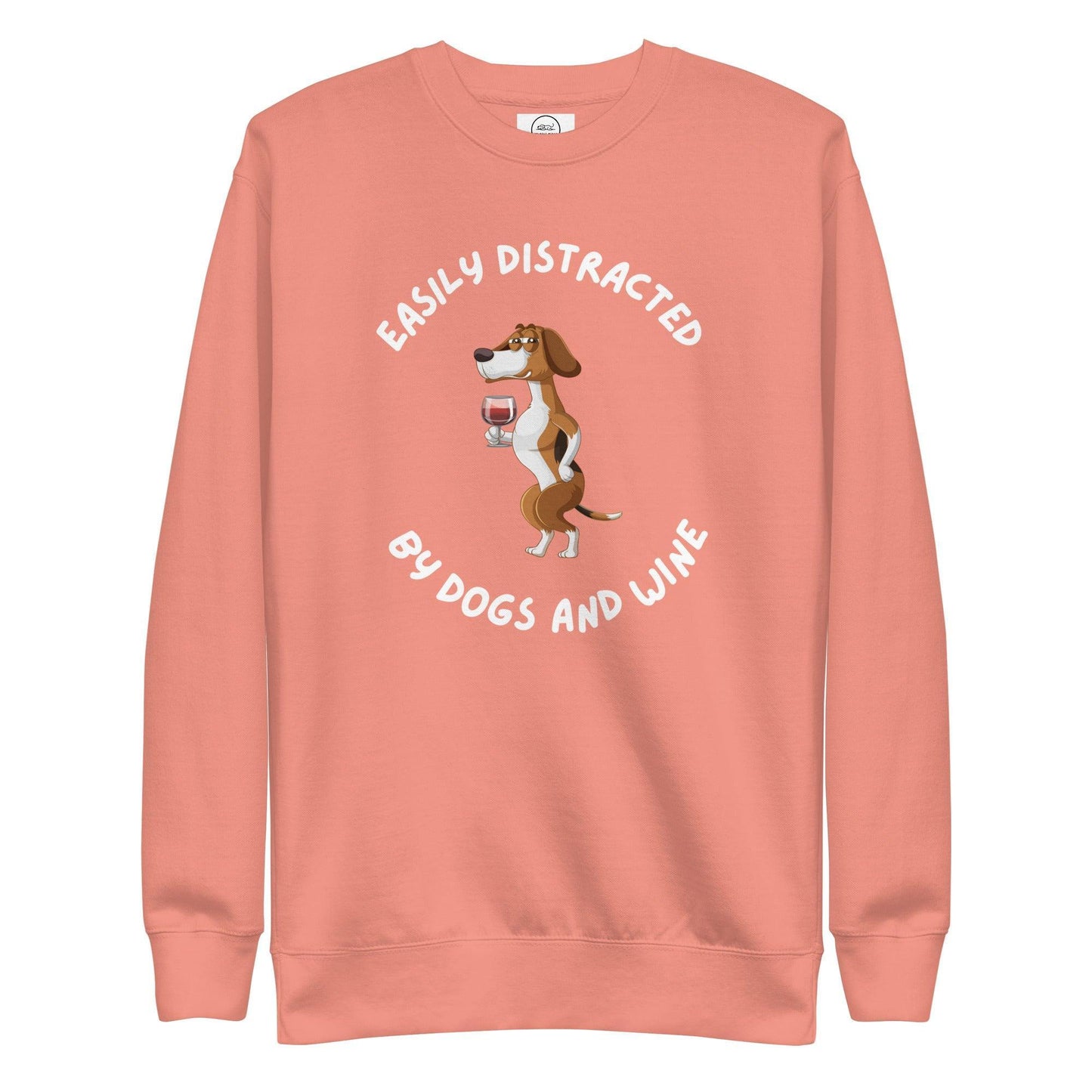 Dogs And Wine Lover Sweatshirt - Easily Distracted By Dogs and Wine | Pawfect Merch - Pawfect Merch