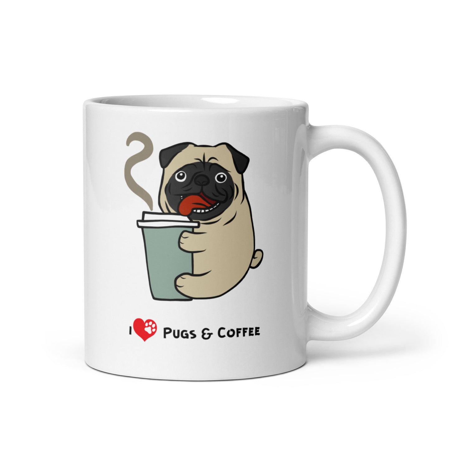 I Love Pugs And Coffee Mug - Pug Lover Gift | Pawfect Merch - Pawfect Merch