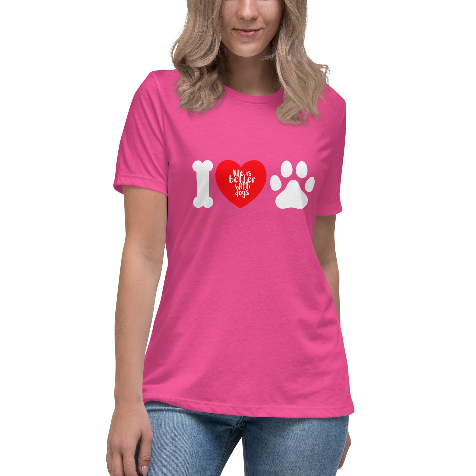 Life Is Better With Dogs Women's T-Shirt - Premium Cotton Dog Lover Gift | Pawfect Merch.