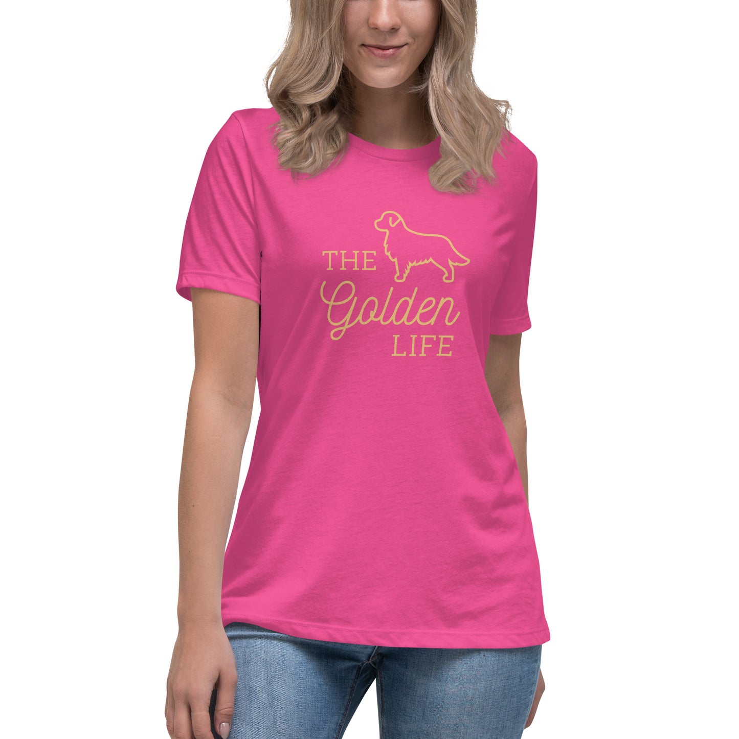 The Golden Life Women's T-Shirt - Premium Cotton Golden Retriever Gift | Pawfect Merch - Pawfect Merch