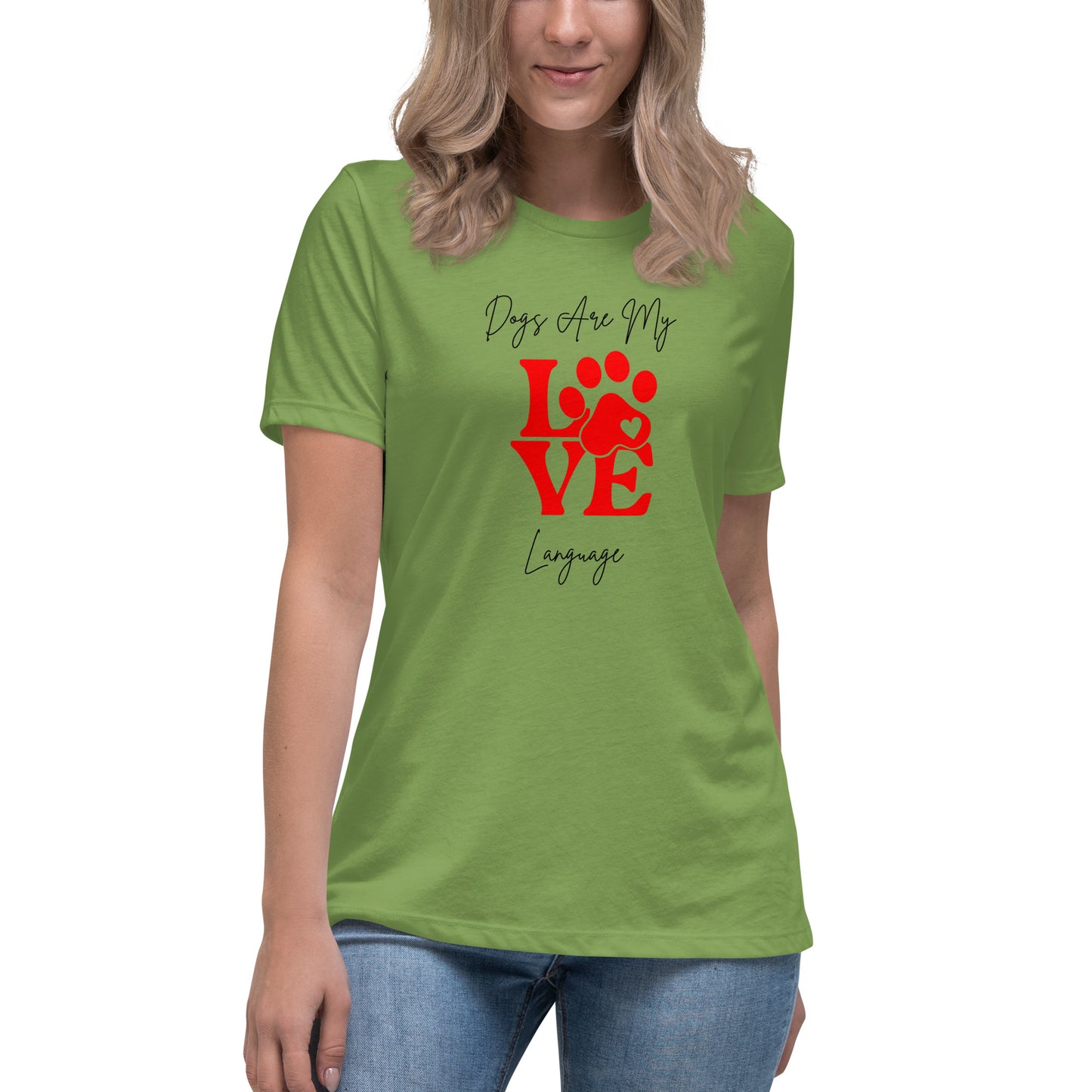 Dogs Are My Love Language Women's T-Shirt - Premium Cotton Dog Lover Gift | Pawfect Merch - Pawfect Merch