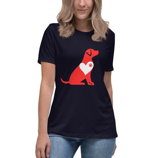 Women's Premium Cotton Relaxed T-Shirt - Big Dog Heart