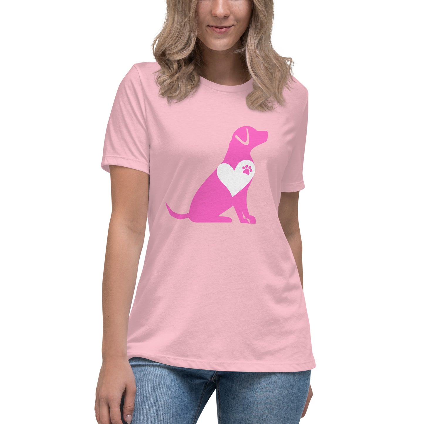 Women's Premium Cotton Relaxed T-Shirt - Big Dog Heart